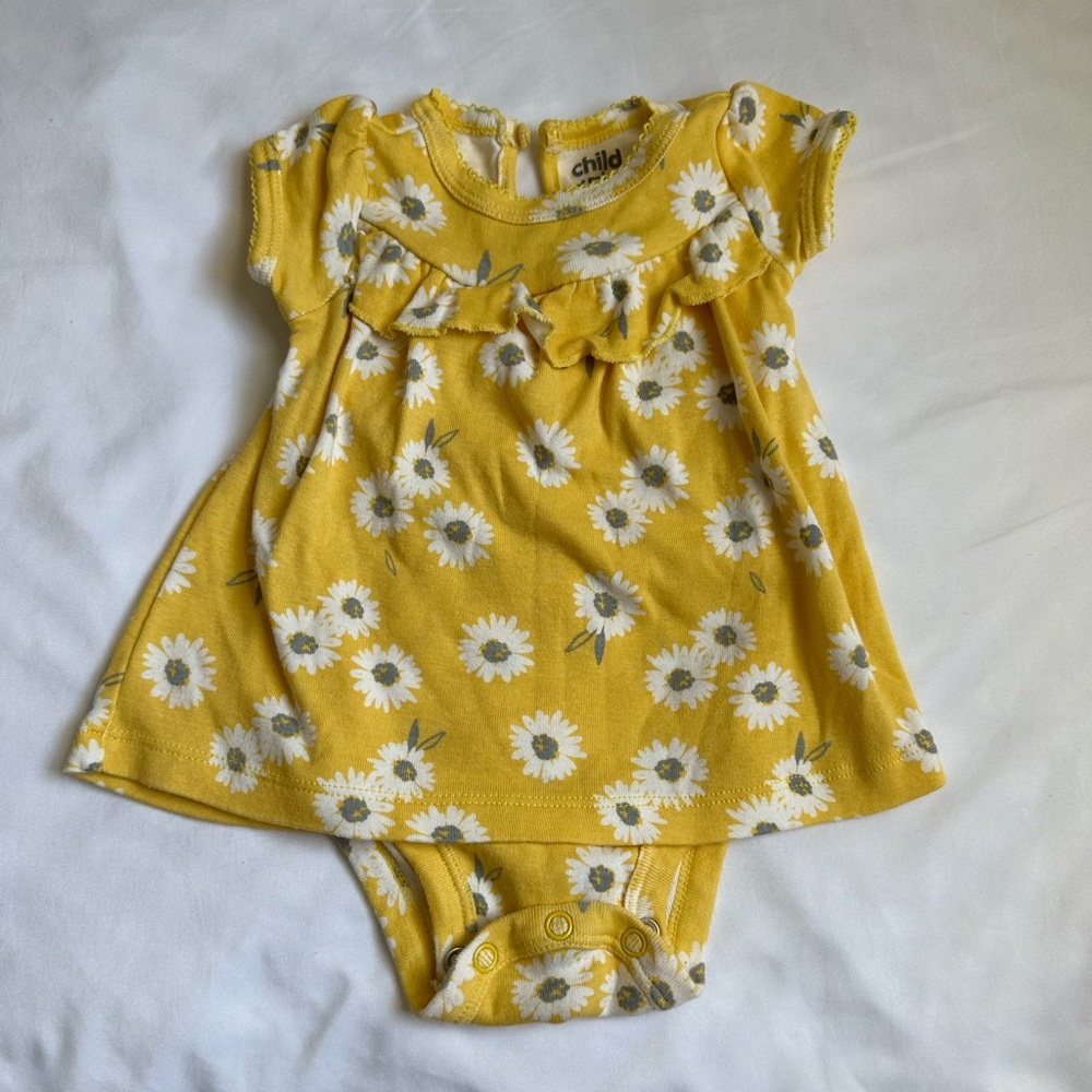 0-3 MONTHS Baby Girl onesie Dress